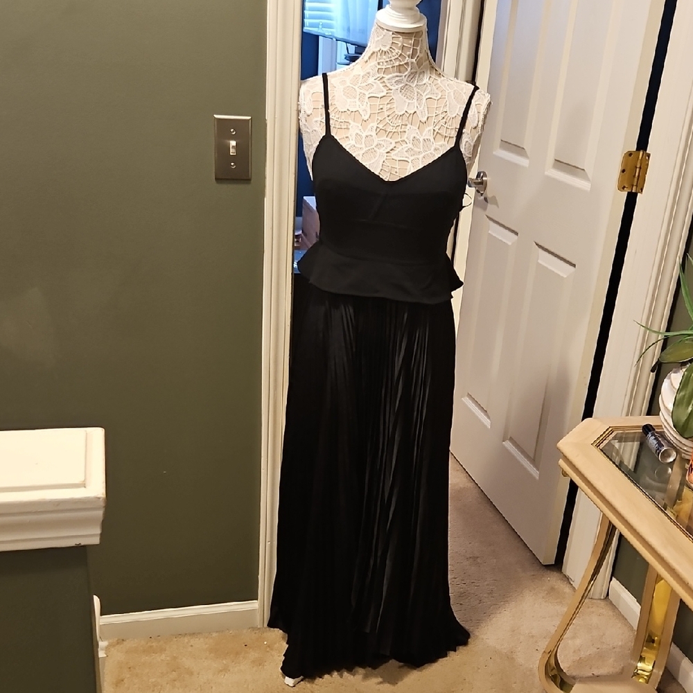 ALC Elegant Black Spaghetti Strap Dress
